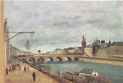 Jean Baptiste Camille  Corot Le Pont-au-Change et le Palais de Justice (mk11)